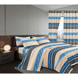 Warm Woolen Duvet Set with Matching Curtains | Includes Fitted & Flat Sheets, Pillowcases & Curtains | Size 6x7