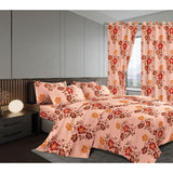 Warm Woolen Duvet Set with Matching Curtains | Includes Fitted & Flat Sheets, Pillowcases & Curtains | Size 6x7