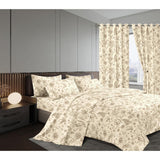 Warm Woolen Duvet Set with Matching Curtains | Includes Fitted & Flat Sheets, Pillowcases & Curtains | Size 6x7
