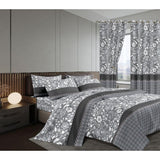 Warm Woolen Duvet Set with Matching Curtains | Includes Fitted & Flat Sheets, Pillowcases & Curtains | Size 6x7