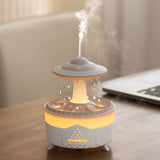 Water Raindrops Ultrasonic Air Humidifier Handmade Glass Aroma Diffuser with 7 Color LED Light