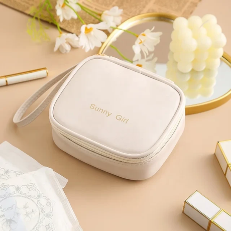 Waterproof Mini Pads Pouch | Multipurpose Zipper Bag Cosmetic Bags & Cases Cosmetic & Toiletry Bags