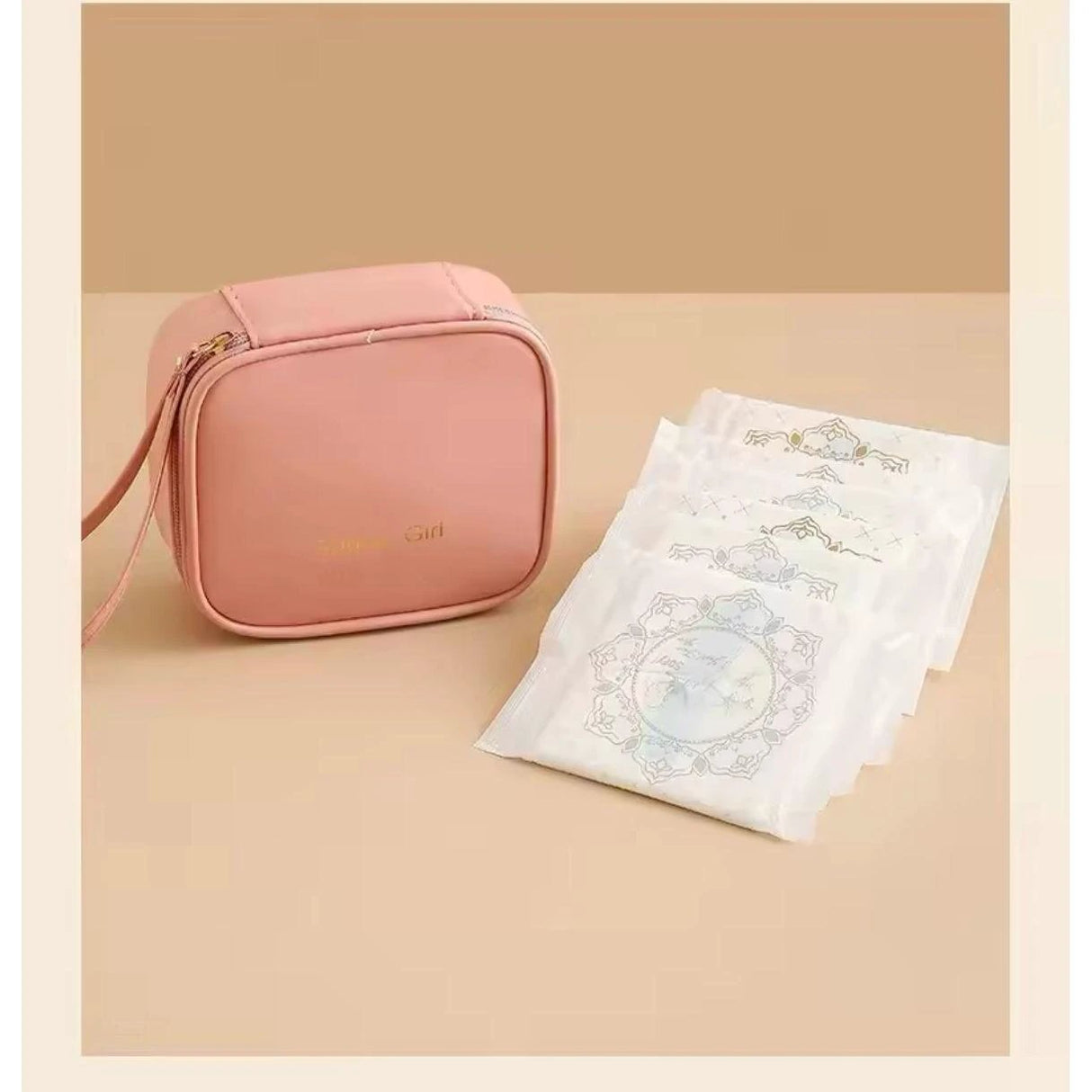 Waterproof Mini Pads Pouch | Multipurpose Zipper Bag Cosmetic Bags & Cases Cosmetic & Toiletry Bags