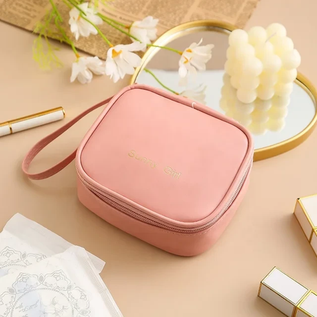 Waterproof Mini Pads Pouch | Multipurpose Zipper Bag Cosmetic Bags & Cases Cosmetic & Toiletry Bags