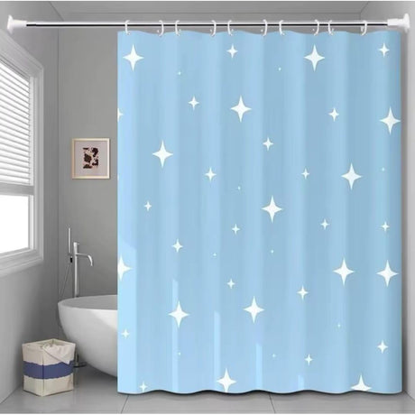 Waterproof PEVA Shower Curtain with Hooks 180×200cm