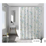 Waterproof Shower Curtain with Hooks – 180x200cm PEVA Bathroom Curtain