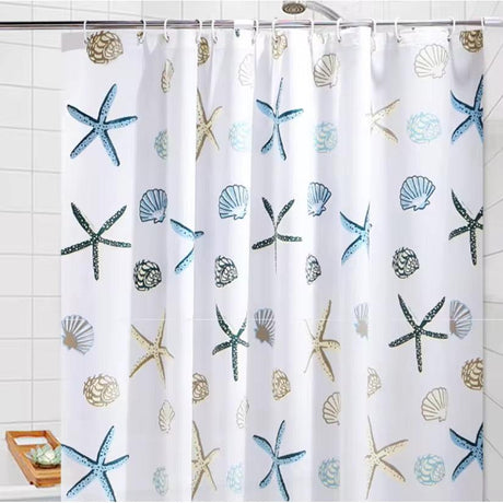 Waterproof Shower Curtain with Hooks – 180x200cm PEVA Bathroom Curtain