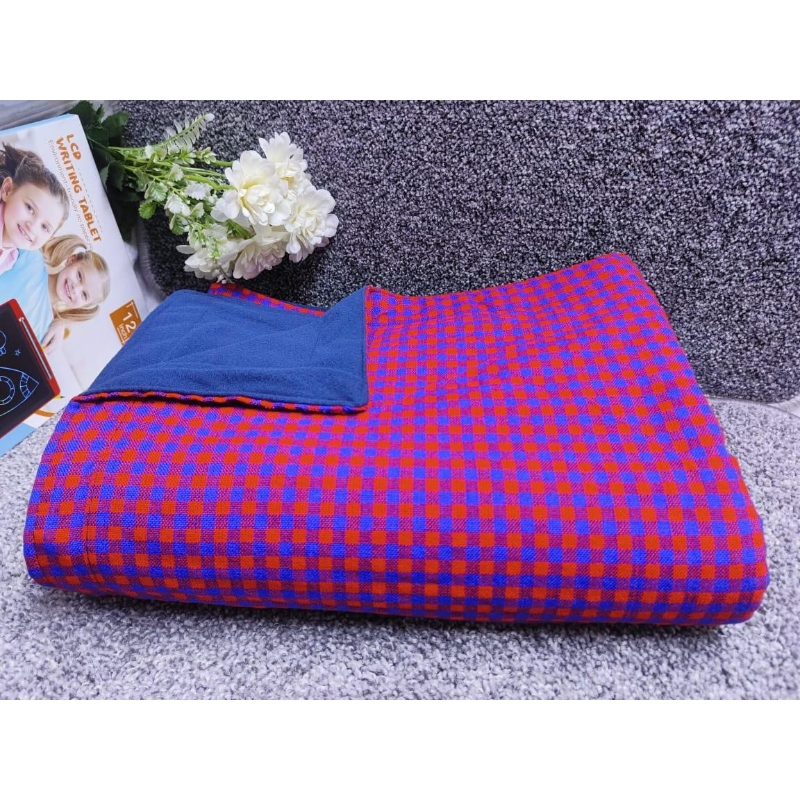 High Quality Maasai Fleece Blanket | 150cm x 200cm (5 by 6)| Vibrant & Cozy Traditional Design- Furaha Finds Kenya
