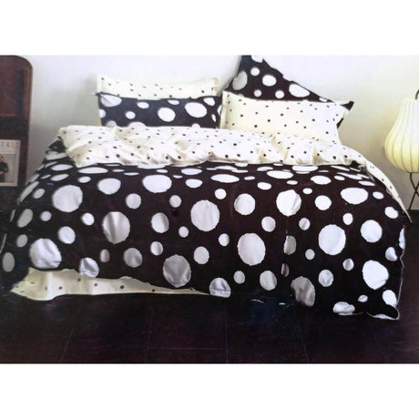 DoubleSided Duvet Set 7x8 with 2 Pillowcases & 1 Bedsheet | Reversible Design