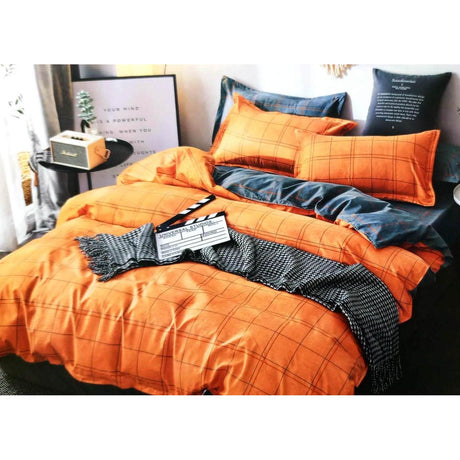 DoubleSided Duvet Set 7x8 with 2 Pillowcases & 1 Bedsheet | Reversible Design