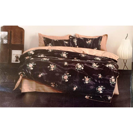 DoubleSided Duvet Set 7x8 with 2 Pillowcases & 1 Bedsheet | Reversible Design