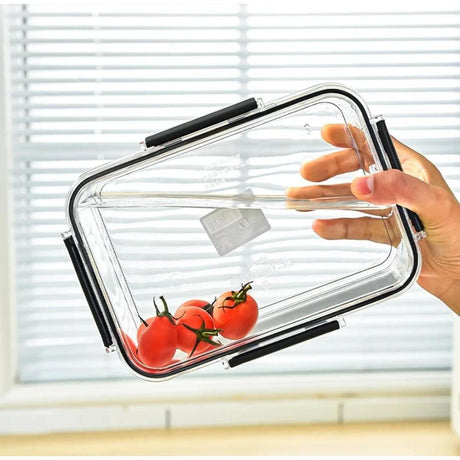 3pcs Set Acrylic Food Storage Containers Clear & Airtight Durable & Easy Clean 3000ml, 1400ml, 550ml