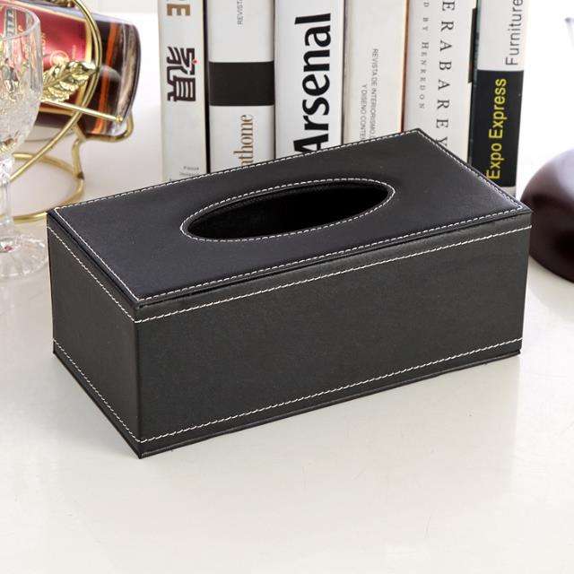 PU Leather Serviette Holders | Elegant Napkin Holder for Dining & Office | Available in Black-Furaha Finds