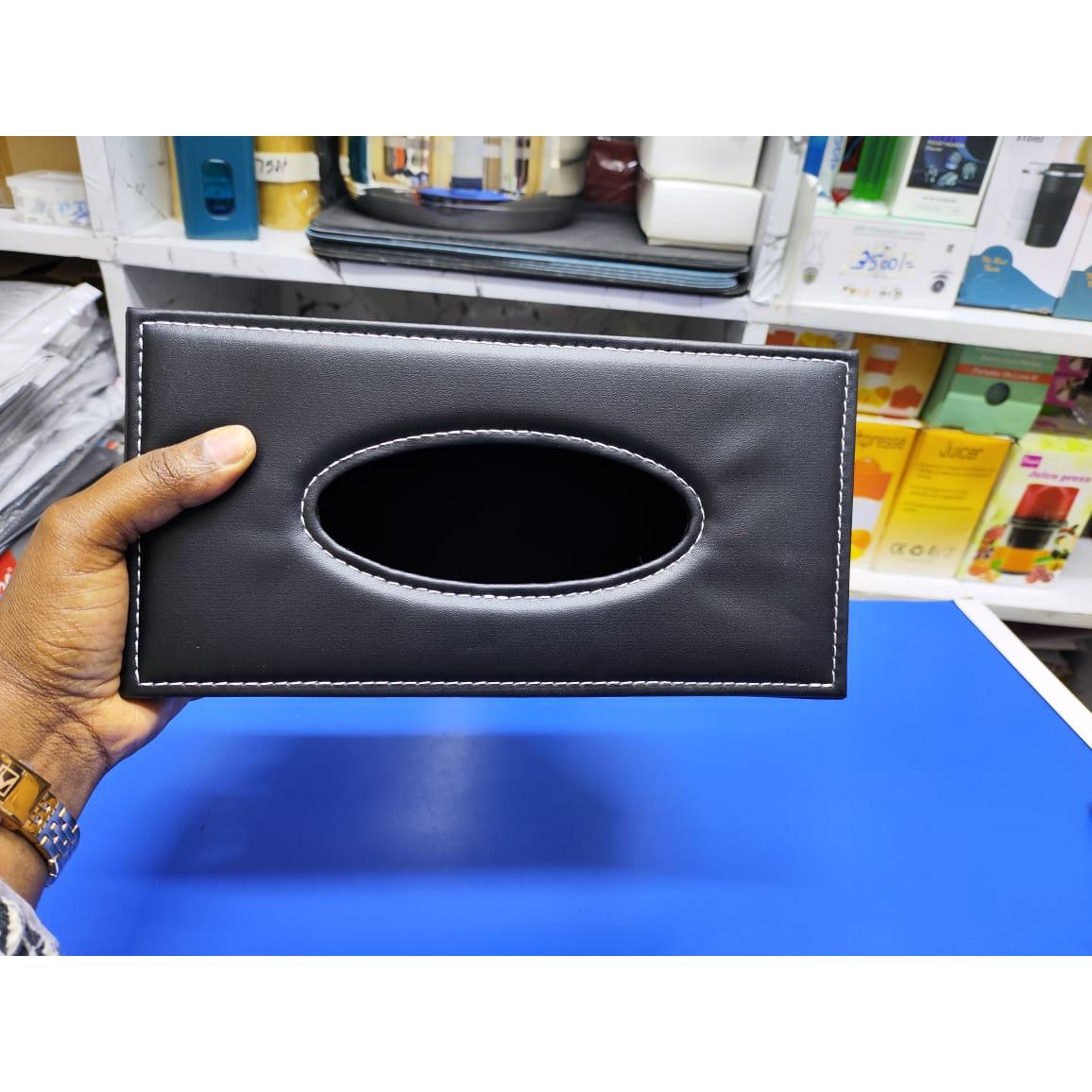 PU Leather Serviette Holders | Elegant Napkin Holder for Dining & Office | Available in Black-Furaha Finds