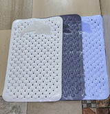 High Quality 36 x 70cm Modern  Anti-Slip Rubber Bathroom | Toilet  Mat with Dolphin Scrubber | White, Blue, Grey