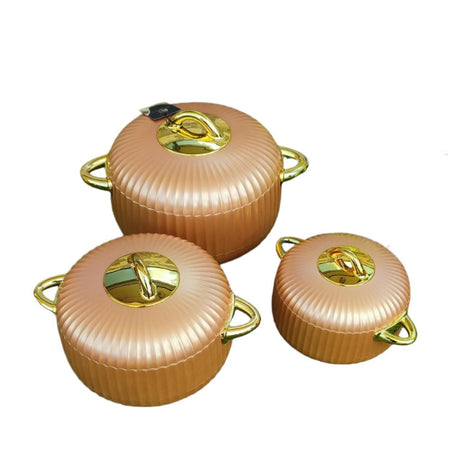 Luxurious Insulated Hotpots 3-Piece Set for Stylish Food Storage- Furaha Finds Kenya