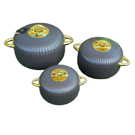 Luxurious Insulated Hotpots 3-Piece Set for Stylish Food Storage- Furaha Finds Kenya