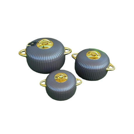 Luxurious Insulated Hotpots 3-Piece Set for Stylish Food Storage- Furaha Finds Kenya