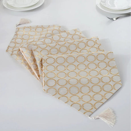 210cm Modern Circle Dining Table Runners | Embroidery & Tassels | Formal Dinners | Home | Hotel Table Decoration