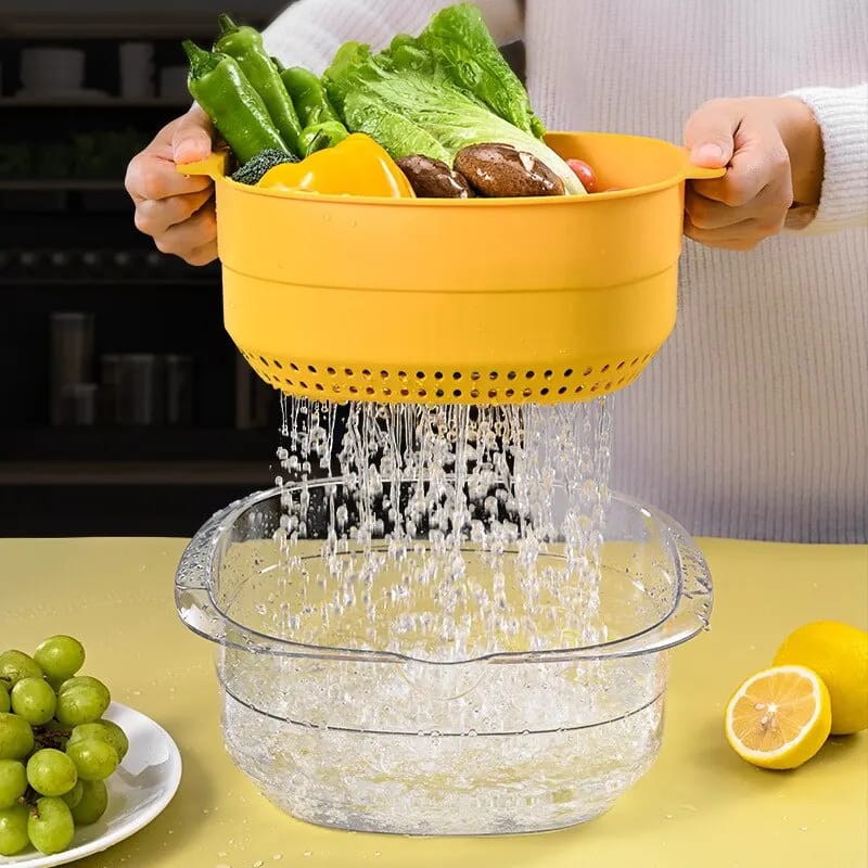 Filter Strainer Fruit Washing Food Strainer | Double Layer Design for Easy Draining- Furaha Finds Kenya