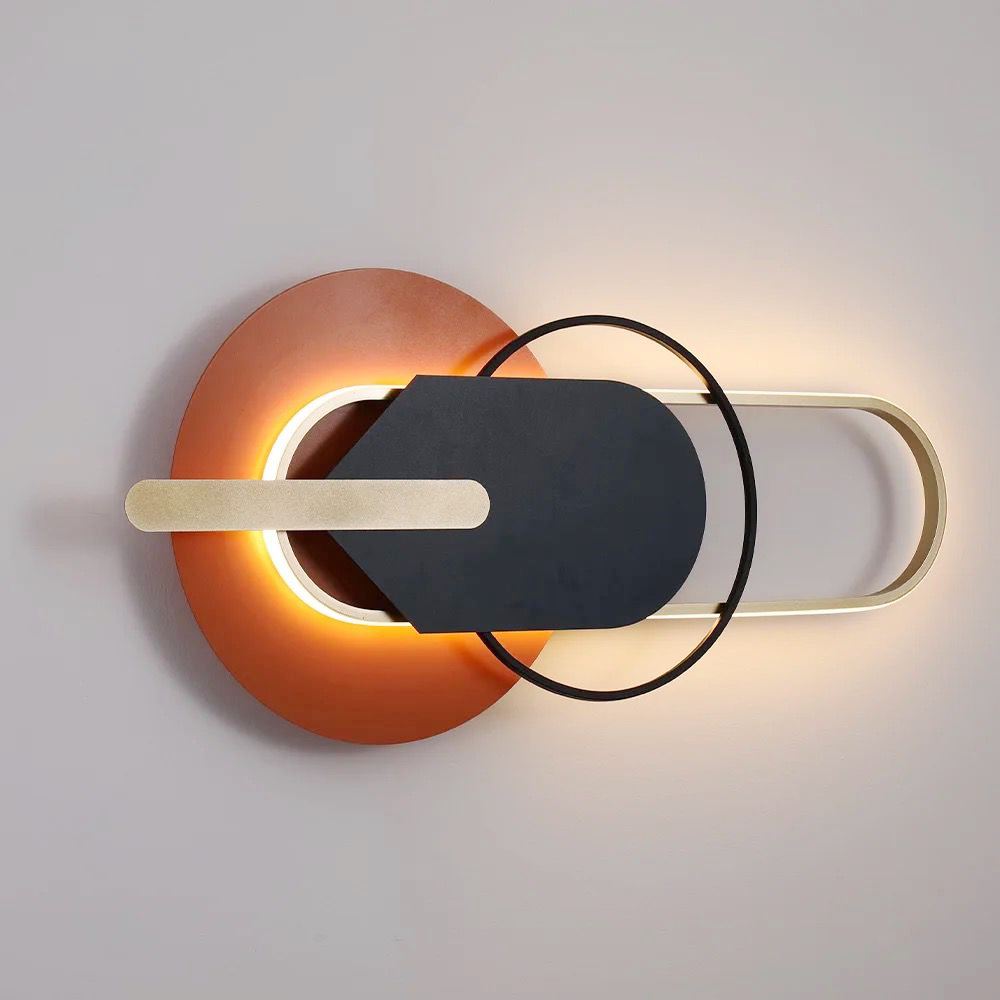 Furaha Finds Black Modern Wall Light Bracket Metal & Acrylic LED wall lamp,energy efficient stylish lighting for living rooms, bedrooms, offices, and corridors.
