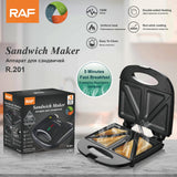 RAF 750W Double Sided Heating Mini Electric Sandwich Maker | Non-Stick, Easy Clean | Ideal for Breakfast & Snacks