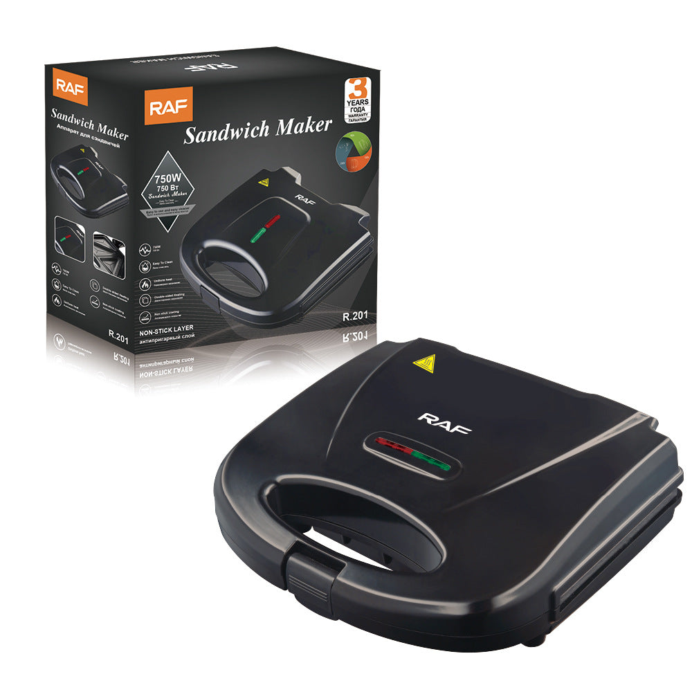 RAF 750W Double Sided Heating Mini Electric Sandwich Maker | Non-Stick, Easy Clean | Ideal for Breakfast & Snacks