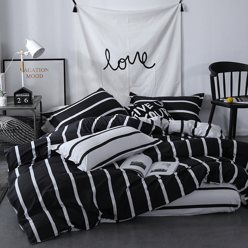 Extra King Size 7 ft x 8 ft Duvet Cover Set  |Soft Cotton Blend Fabric, Includes 2 Pillowcases | Ideal For Master Bedrooms and Large Beds