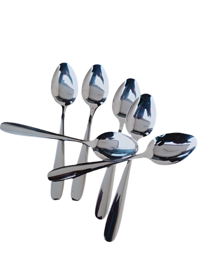 Furaha Finds 6-Piece Heavy Gauge Stainless Steel Table Spoons Set 