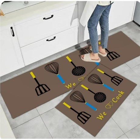 Rubber Kitchen Mats | 2 Piece Set | Multicolors | Durable, Non-Slip, and Easy to Clean- Furaha Finds Kenya