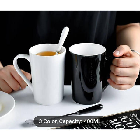 Set of 6 Vibrant Two Tone Ceramic Coffee and Tea Mugs 400ml capacity- Furaha Finds Kenya