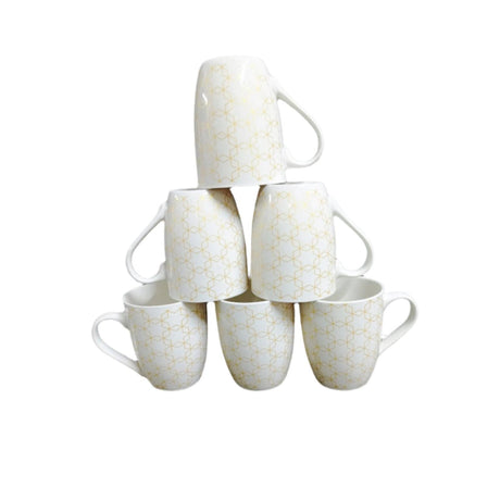 6 Piece Ceramic Mug Set | Durable Ceramic | Elegant Design | Suitable For Coffee, Tea, Hot Chocolate- Furaha Finds Kenya