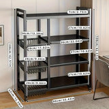 Multifunctional Strong Metallic Kitchen Rack with Lockable Wheels Black Kitchen Storage Rack Organizer.- Furaha Finds Kenya