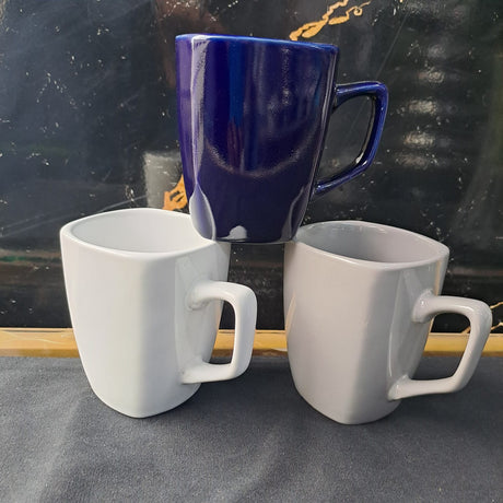6 Piece Ceramic Tea Cups Set | Blue and White | High Quality Ceramic- Furaha Finds Kenya