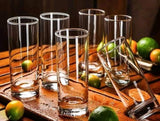 High Quality 6 Piece Juice Water Transparent Clear Glass Set| Perfect Drinkware | Juice| Water