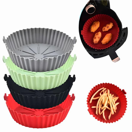 Reusable Silicone Air Fryer Mould | 22cm x 26cm | Nonstick, Secure, Flexible, Stain resistant, Heat-resistant