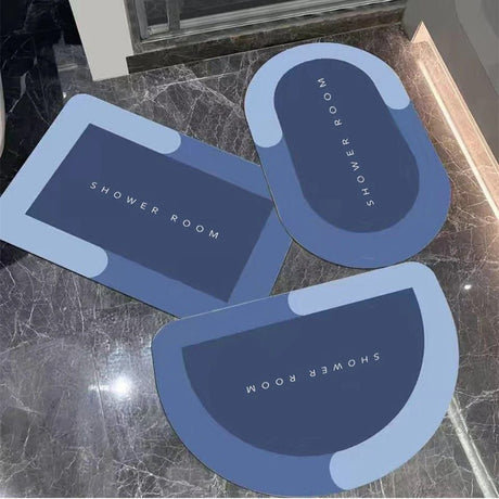 Super Absorbent Anti-Slip Bathroom Mat | 57x38cm | Semi-Circle, Oval & Rectangular Shapes | Multifunctional | Floor Mat, Bath Mat, Door Mat, Bathroom Rug, Cushion Mat