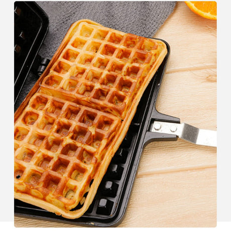 2 in 1 Non Stick Aluminium Waffle Pan | Waffle Maker with Insulated Handle | Food Mold Pot | Easy Clean, Non-Stick Plates | Perfect for Various Waffle Flavors- Furaha Finds Kenya