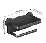 Punch Free Wall Mounted Tissue Storage Rack Paper Roll Shelf Holder Restroom Box Shelve Multi Functional Phone Placement Toilet