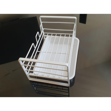 Sink Caddy with Water Removable Drain Tray, Kitchen accessories, Rust proof, Easy Clean accessories, Bathroom Tray, Sponge Holder, White- Furaha Finds Kenya