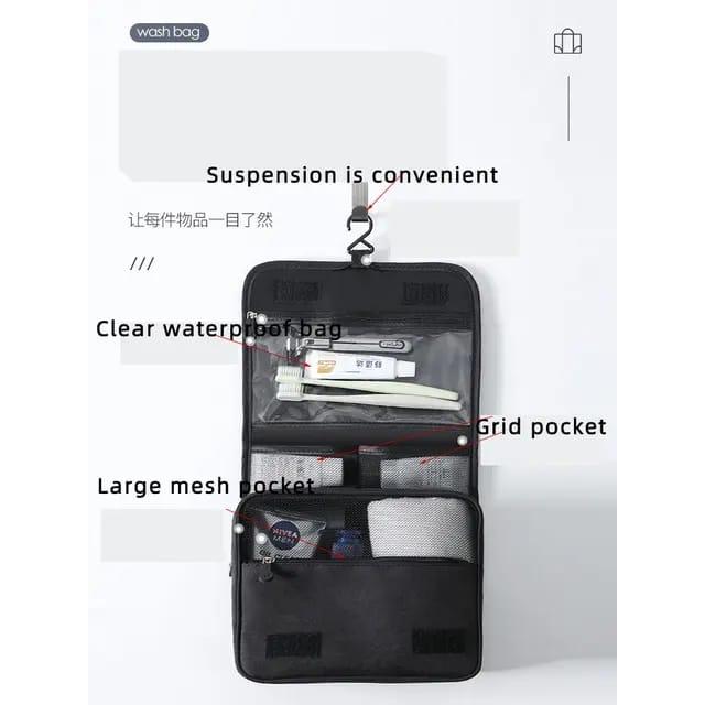 Portable Hanging Cosmetic Makeup Toiletry Bags with Hooks | Travel & Home Use | Multicolor