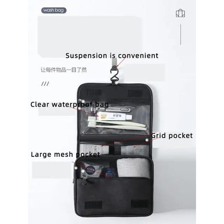 Portable Hanging Cosmetic Makeup Toiletry Bags with Hooks | Travel & Home Use | Multicolor