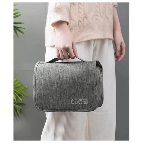 Portable Hanging Cosmetic Makeup Toiletry Bags with Hooks | Travel & Home Use | Multicolor
