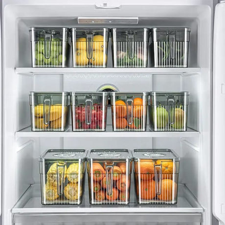 5-Litre Acrylic Transparent Refrigerator Storage Containers with Handle | 30cm × 15cm × 15cm.- Furaha Finds Kenya