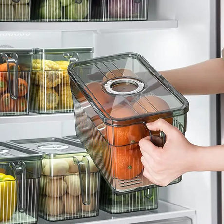 5-Litre Acrylic Transparent Refrigerator Storage Containers with Handle | 30cm × 15cm × 15cm.- Furaha Finds Kenya