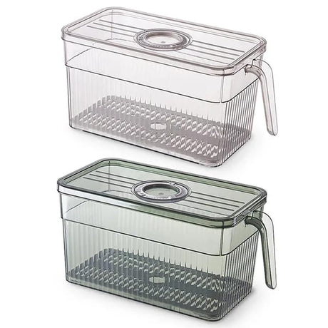 5-Litre Acrylic Transparent Refrigerator Storage Containers with Handle | 30cm × 15cm × 15cm.- Furaha Finds Kenya
