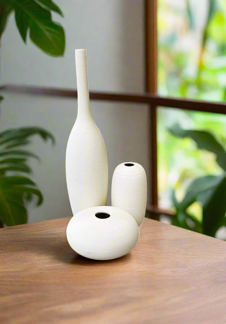 Furaha Finds ceramic 3 in 1 ceramic flower vase set