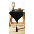 Faux Linen Table Runner | 33x240 cm | Black & White | Fits Tables Seating 8-10 People|Table Decor