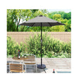 Grey Outdoor Umbrella with Base.- Furaha Finds Kenya