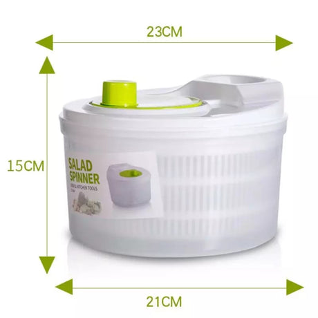 Multifunctional Household Vegetable Dehydrator | Manual Salad Spinner, Drainer, Quick Washing ; Drying Machine (Green ; White)- Furaha Finds Kenya